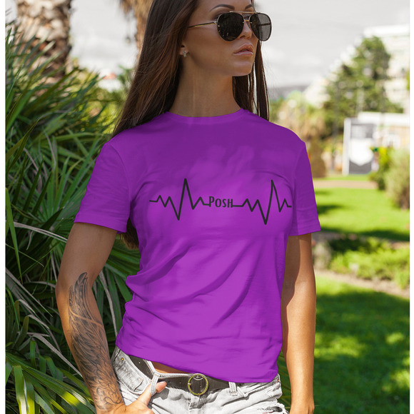 POSH Heartbeat Custom Short Sleeve Graphic T-Shirt - Picture 1 of 4